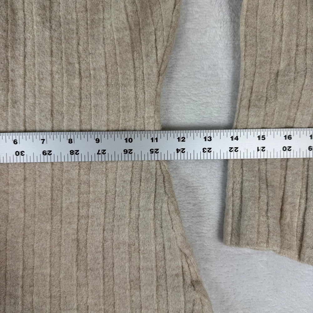 Anine Bing Beige 100% Wool Ribbed Mock Neck Midi Dress Small A-02-3183-280 - Picture 5 of 10